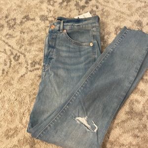 Express skinny distressed jeans